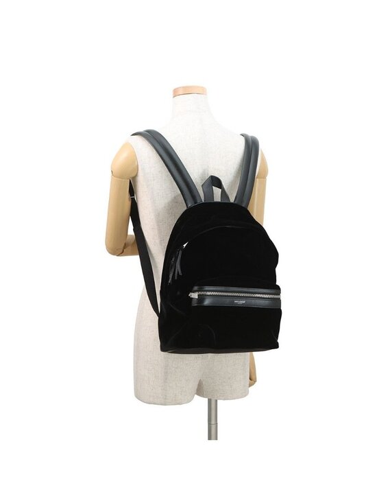 Saint Laurent Paris Sac City Backpack Velour Black main image 5